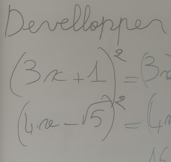 Devellofrer
(3x+1)^2=3x
(4x-sqrt(5))^2=40
AC