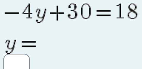 -4y+30=18
y=