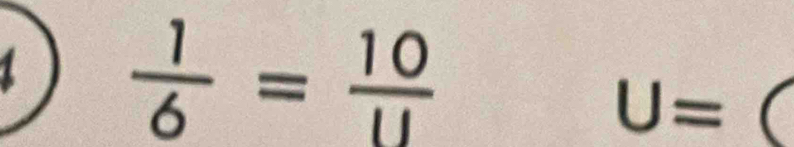 1  1/6 = 10/11 
U=