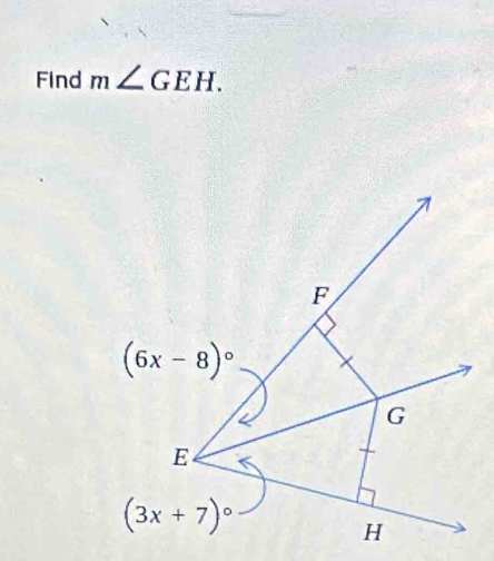 Find m∠ GEH.