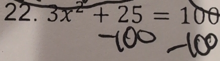 22.3x^2+25=100