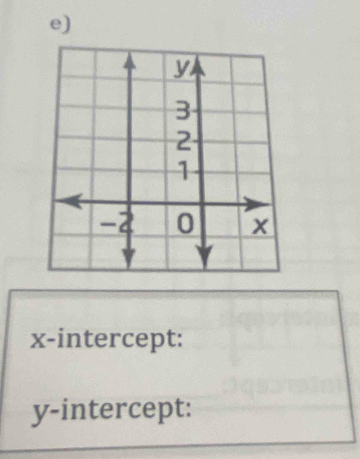 x-intercept: 
y-intercept: