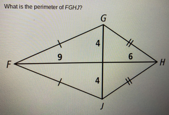 What is the perimeter of FGHJ?