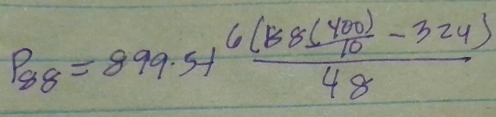 P_88=899.5+frac 6(B8_ 40410-324)48