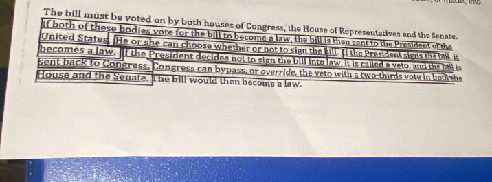 The bill mus