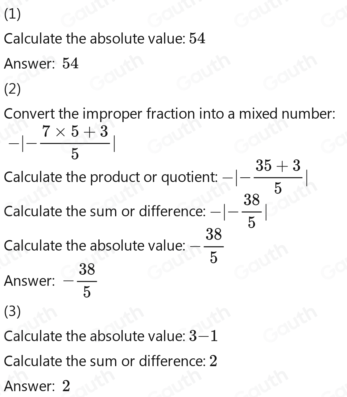 Solved: 1-7. Evaluate each absolute value expression. Review the Math ...