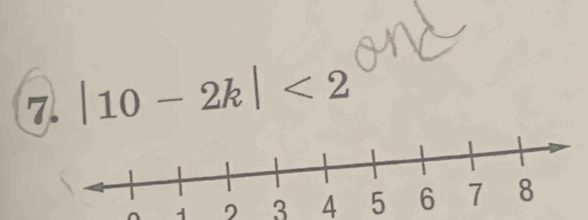 |10-2k|<2</tex> 
^ 1 , 3 4 5