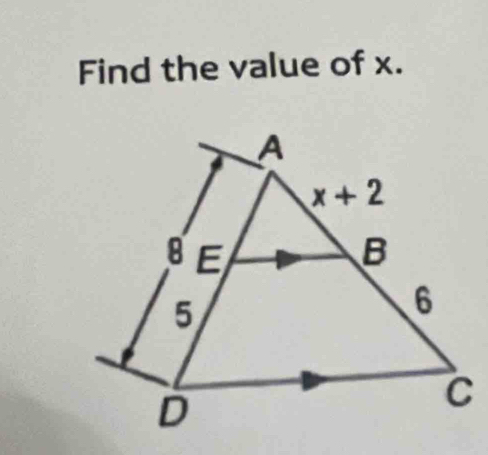 Find the value of x.