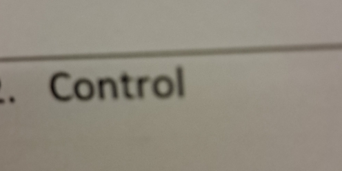 Control