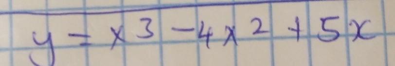 y=x^3-4x^2+5x