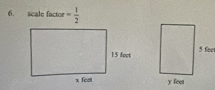 scale factor = 1/2 