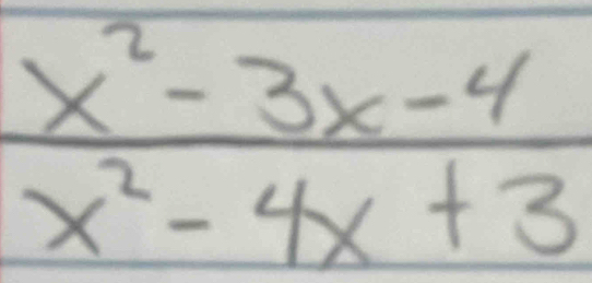  (x^2-3x-4)/x^2-4x+3 