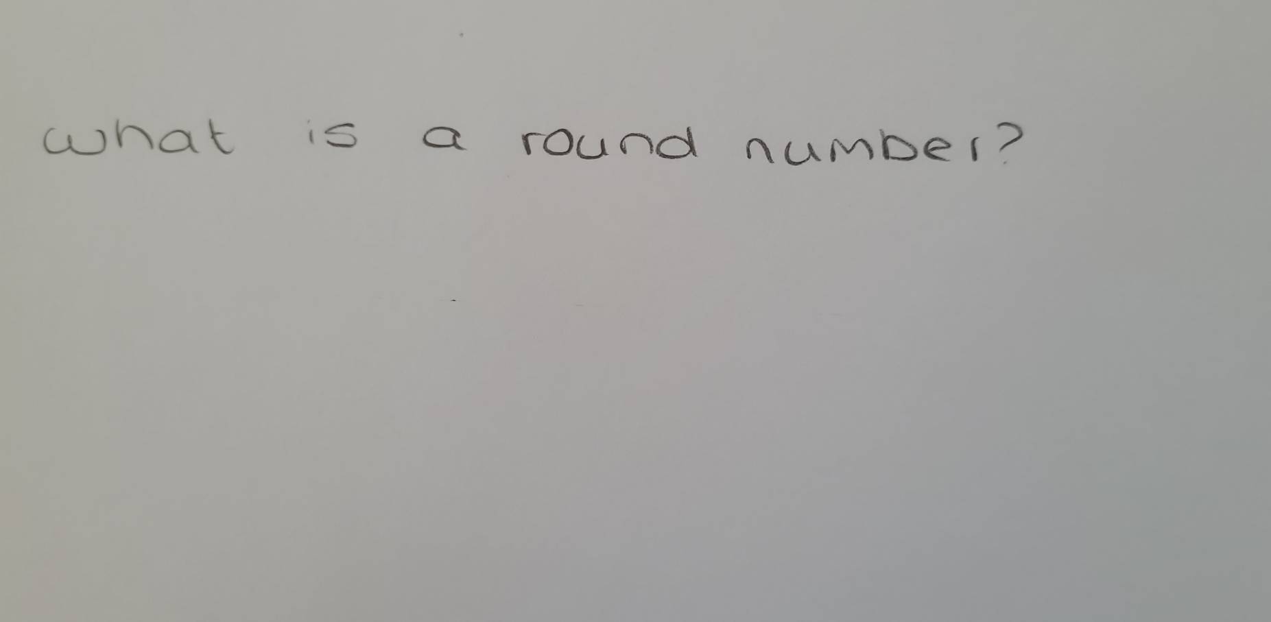 what is a round number?