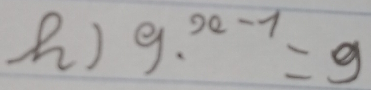 ) 9·^(x-1)=9