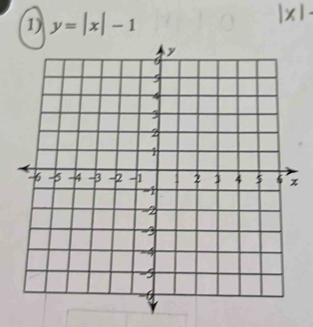 1* 1
1) y=|x|-1 x=1