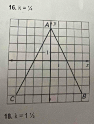 k=1/4
18. k=11/_a