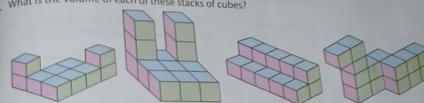 What is t or these stacks of cubes