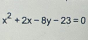 x^2+2x-8y-23=0