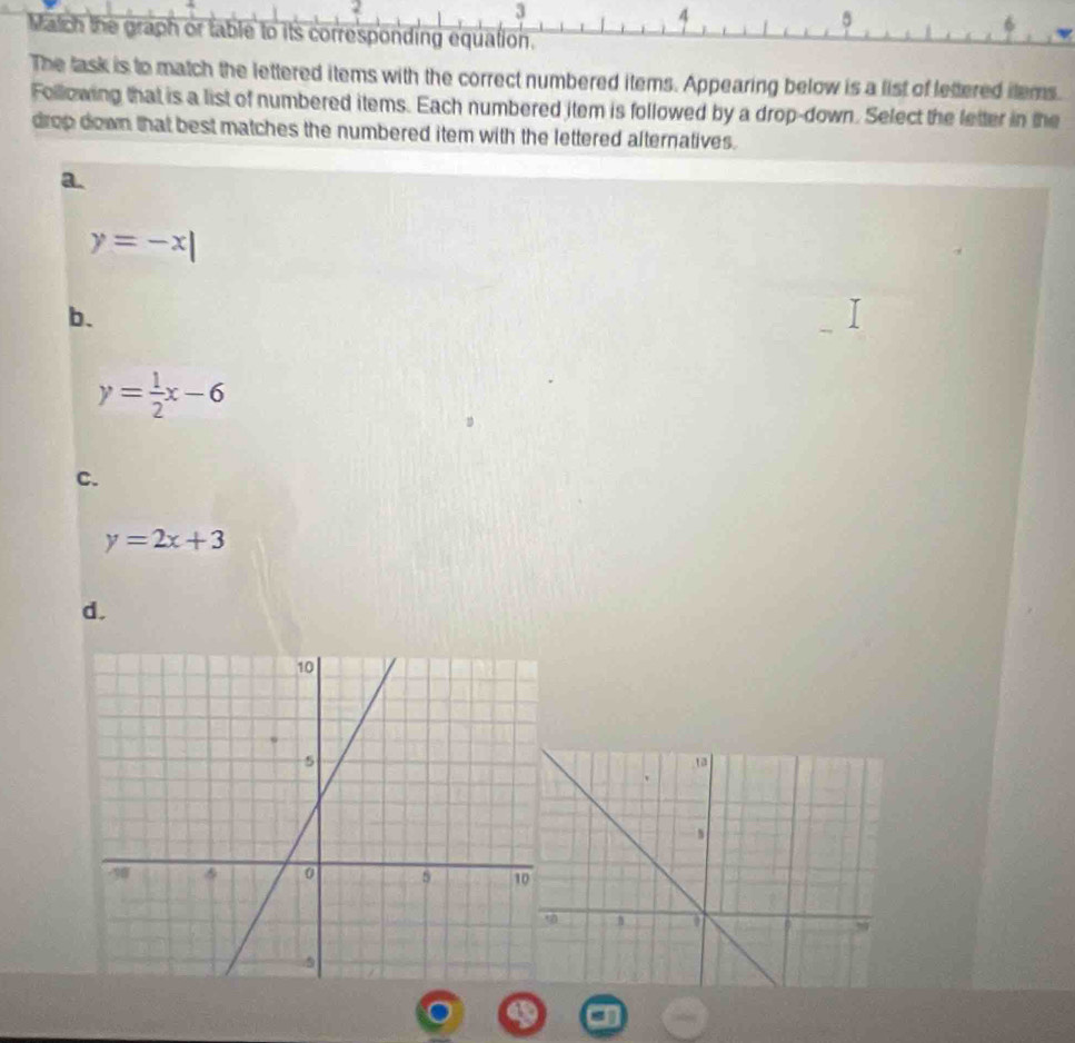 Solved: 2 3 4 5 Match the graph or table to its corresponding equation ...