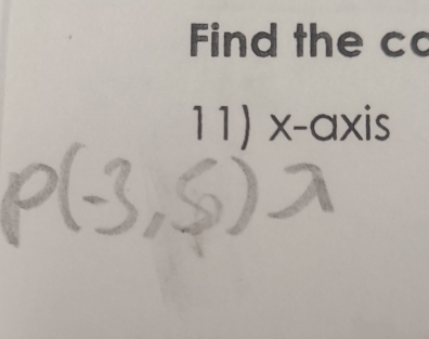 Find the co 
11) x-axis