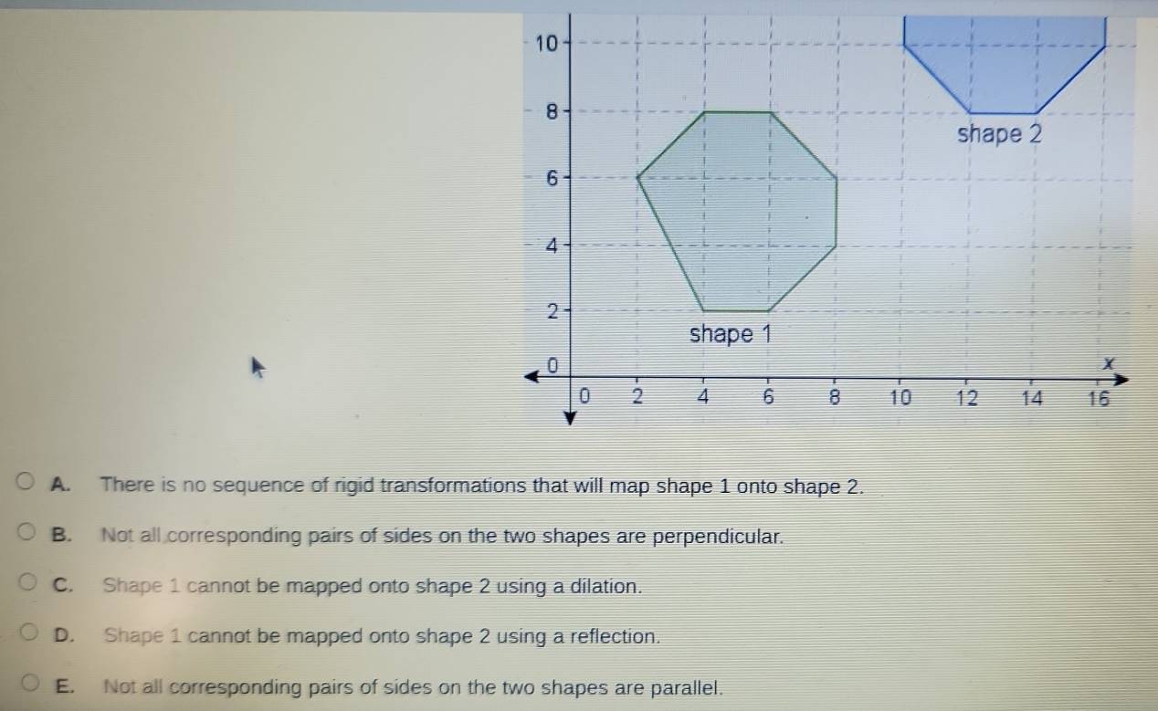 Solved: A. There is no sequence of rigid transformations that will map ...