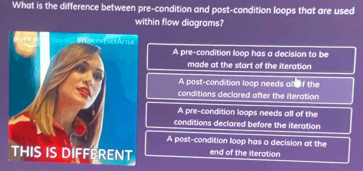 Solved: What is the difference between pre-condition and post-condition ...