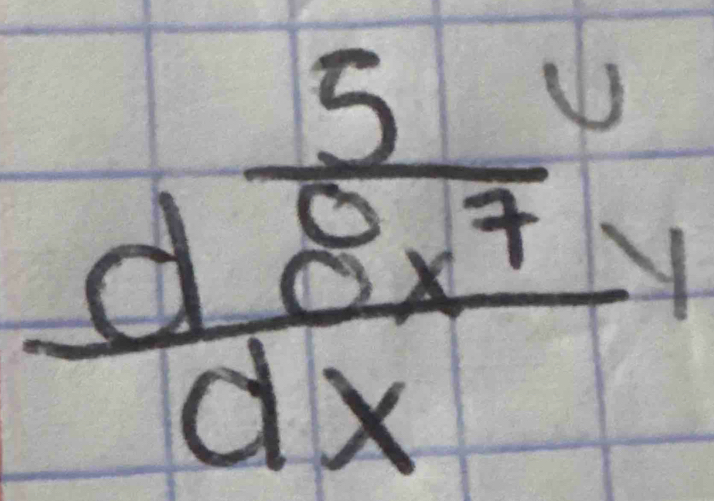 frac d^(5x^7)(dx)^(y^)