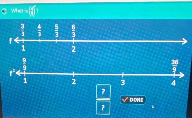 What is ( 4/3 )^2 ?
?
DONE
?