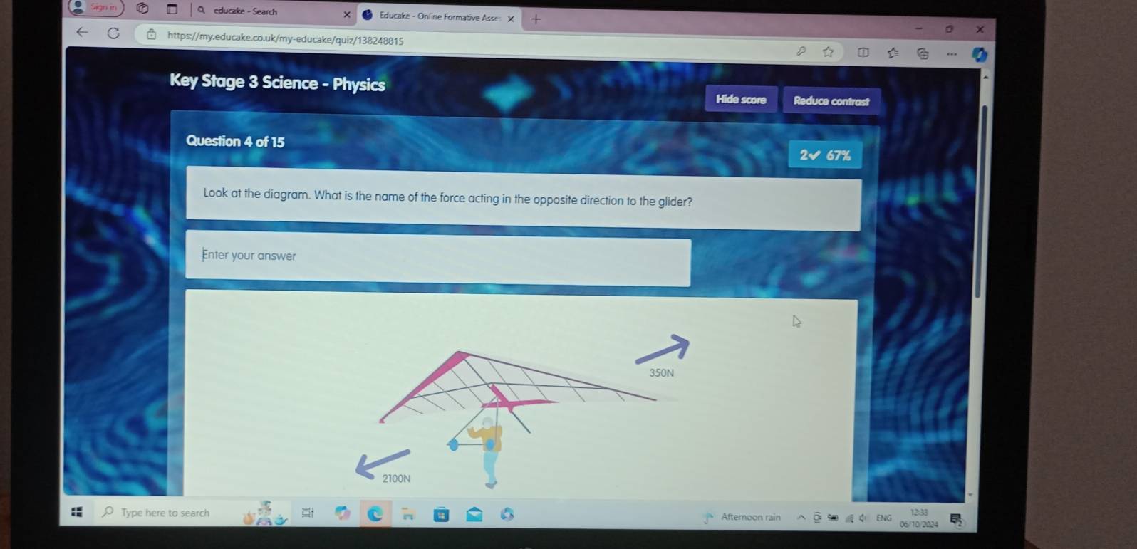 Solved: educake - Search Educake - Online Formative Asses X https://my ...