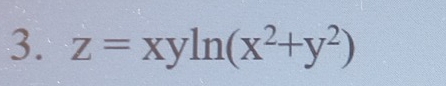 z=xyln (x^2+y^2)