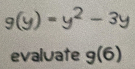 evaluate g(6)