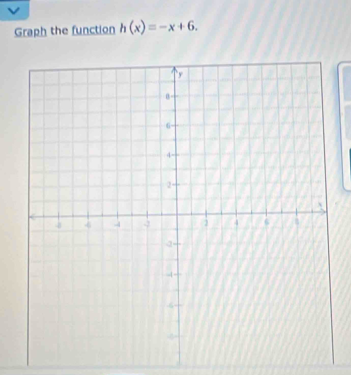 Graph the function h(x)=-x+6.