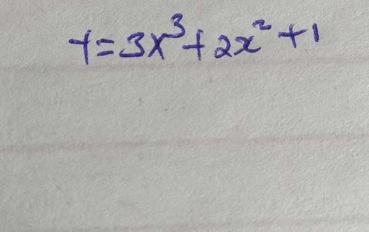 y=3x^3+2x^2+1