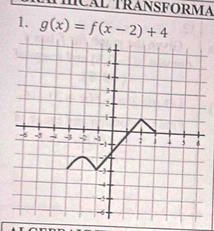 MCAL TRANSFORMA 
1. g(x)=f(x-2)+4