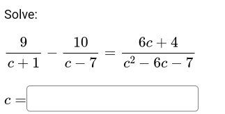 Solve:
c=□