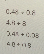 0.48/ 0.8
4.8/ 8
0.48/ 0.08
4.8/ 0.8