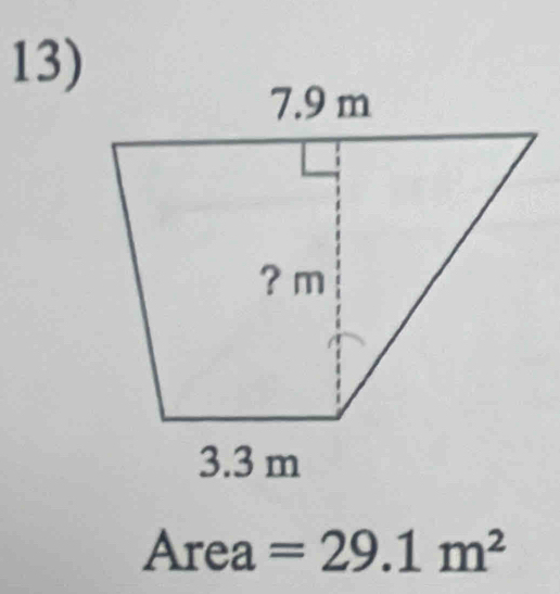 Ir ea =29.1m^2