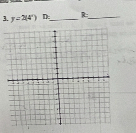 y=2(4^x) D:_ R_