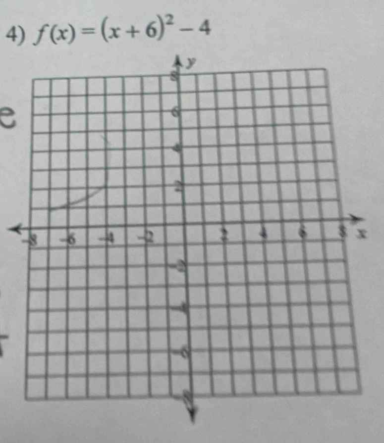 f(x)=(x+6)^2-4
e