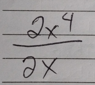  2x^4/2x 