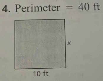 Perimeter =40ft