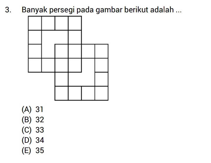 (A) 31
(B) 32
(C) 33
(D) 34
(E) 35