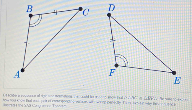 Solved: Describe a sequence of rigid transformations that could be used ...