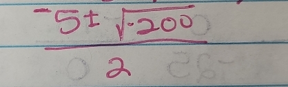  (-5± sqrt(-200))/2 