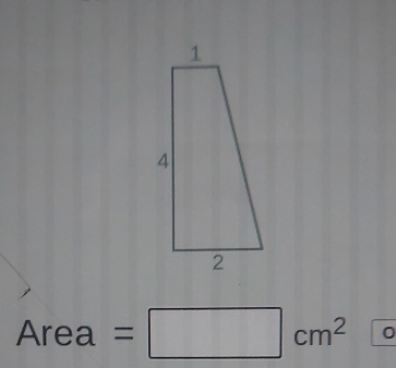 Area=□ cm^2 0