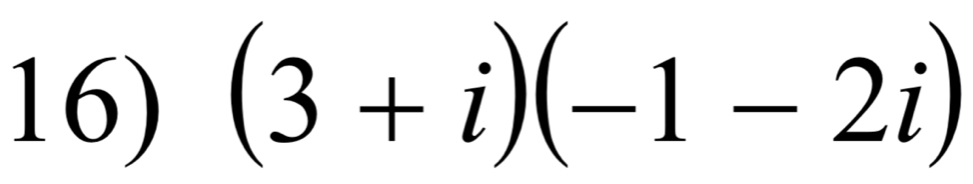 (3+i)(-1-2i)