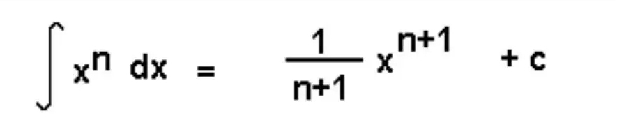 ∈t x^ndx= 1/n+1 x^(n+1)+c