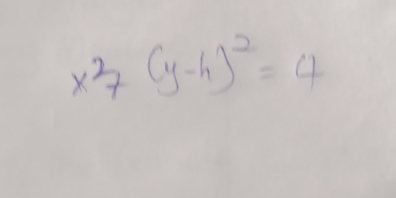 x^2+(y-h)^2=4