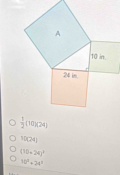 10(24)
(10+24)^2
10^2+24^2