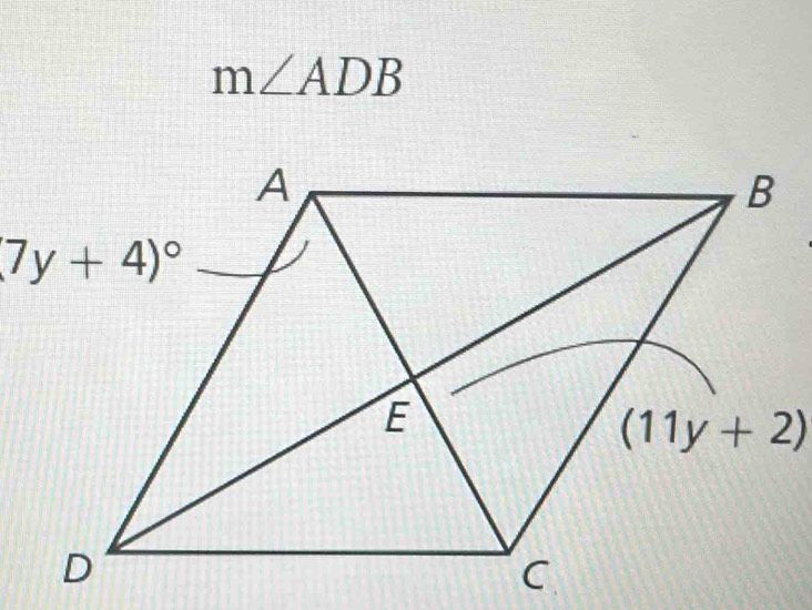 m∠ ADB